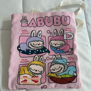 Pink Labubu Tote Bag